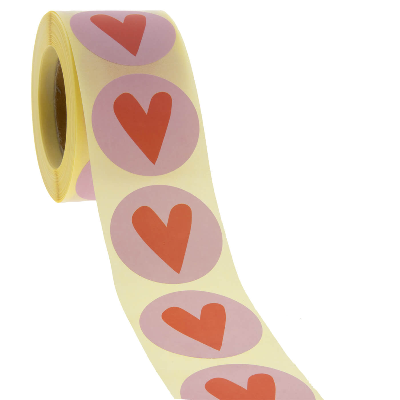 Sticker Roze - Hartje Rood
